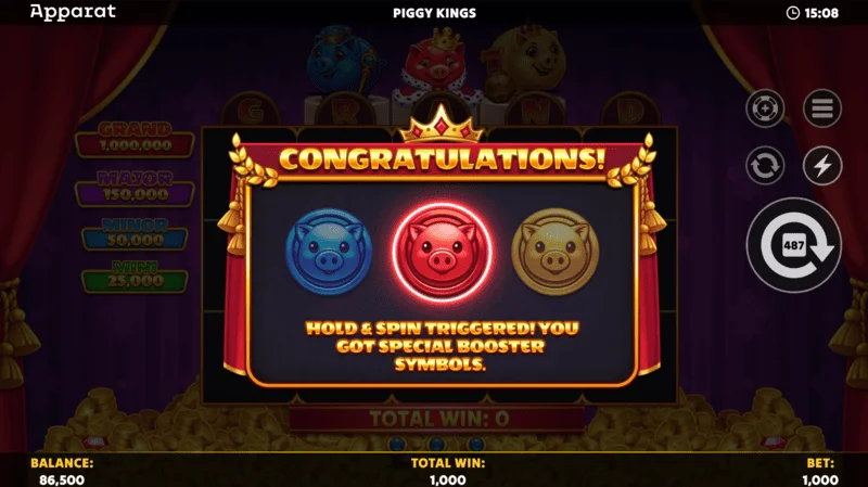 Piggy Kings - Free Spins com Crown Scatter