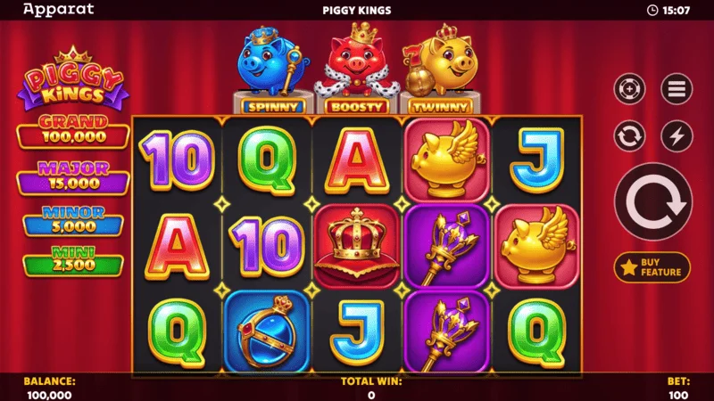 Piggy Kings - acionando Hold and Spin com Boosty
